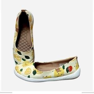 UIN Lemon Print Casual Slip-On Flats